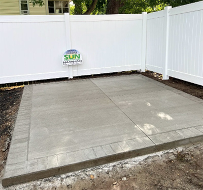 Concrete structural pad installation, MA, CT