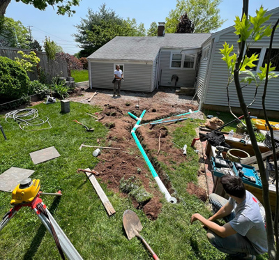 Residential drainage design & installation, MA, CT