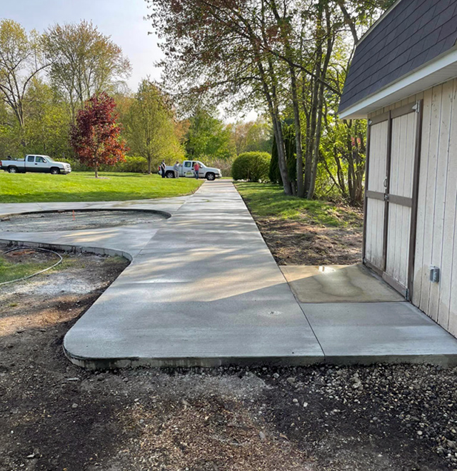 Concrete walkway & sidewalk construction, repairs, MA, CT