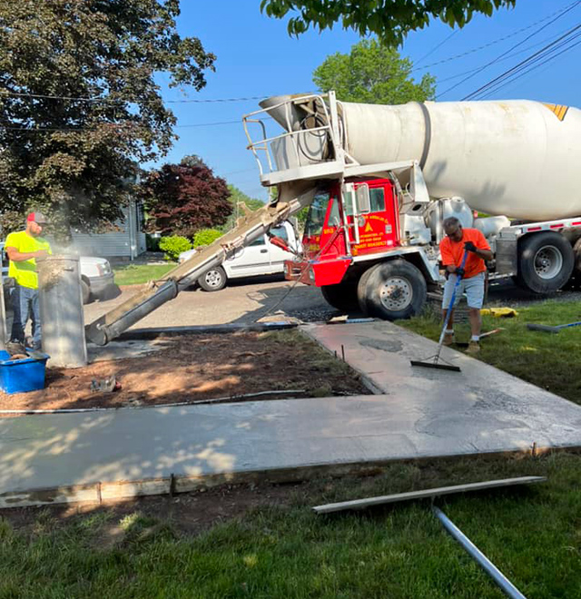 Concrete walkway & sidewalk construction, repairs, MA, CT